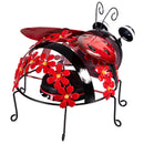 Pollinator Garden Statue, LED Frog & Ladybug Statue, 2 Asst., 5.5"H