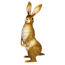 Hop Into Spring Garden Statue, Realistic Bunny Metal Garden Statue, 25"H