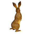 Hop Into Spring Garden Statue, Realistic Bunny Metal Garden Statue, 25"H