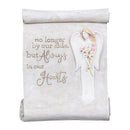 Memorial Angel Scroll Resin Statuary, 8"H