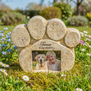 Memorial Paw Print Garden Stone, "Make it Your Own", 9"H