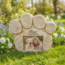 Memorial Paw Print Garden Stone, "Make it Your Own", 9"H