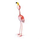 Tropical Oasis Garden Statue, Metal Flamingo Mom Balancer with Wobble Baby Statue Set, 31.5"H