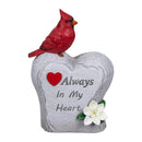 Memorial Always in My Heart Cardinal Resin Statuary, 9"H