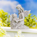 Memorial Angel's Comfort Cat Resin Statuary, 8.5"H