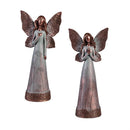 Resin Praying and Heart Angel Garden Statues, 2 Asst., 12.5"H