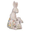 Hop Into Spring Garden Statue, Resin Bunny Family Statue, 12"H