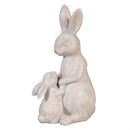Hop Into Spring Garden Statue, Resin Bunny Family Statue, 12"H
