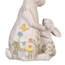 Hop Into Spring Garden Statue, Resin Bunny Family Statue, 12"H