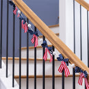 Red, White, & Bloom Garland Hanging Decor, Bow, 72"L