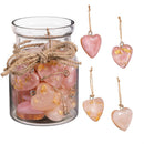 Valentine's Day Hanging Decor Resin Ornament Heart 2.25"H, In Glass Jar