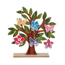 Petal & Plow Hanging Decor Wood Ornament Program, With Wood Tree Display