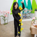 What She Shed Hanging Decor Paper Garland Yellow Flower, 65"L