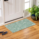 Verdant Greenery Indoor/Outdoor Hooked Rug 24"x42"