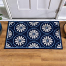 Blue Coastal Indoor/Outdoor Hooked Rug 24"x42"