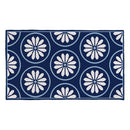 Blue Coastal Indoor/Outdoor Hooked Rug 24"x42"