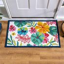 Vibrant Flowers Indoor/Outdoor Hooked Rug 24"x42"