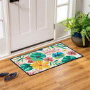 Vibrant Flowers Indoor/Outdoor Hooked Rug 24"x42"