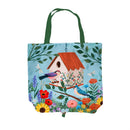Cottage Garden Tote Foldable Compact Tote Bag, Bird House, 15.5"L x 4.5"W x 16.5"H