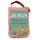 Simple Blessings Tote Foldable Compact Tote Bag, Green Floral, 15.5"L x 4.5"W x 16.5"H