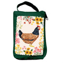 Hillside Pasture Tote Foldable Compact Tote Bag Floral Rooster, 15.5"L x 4.5"W x 16.5"H