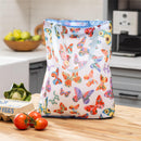 Cottage Garden Tote Foldable Compact Tote Bag, Butterflies, 15.5"L x 4.5"W x 16.5"H