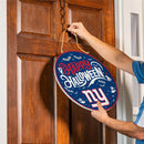 New York Giants Halloween Round Door Décor with Hanging Rope, 18x18