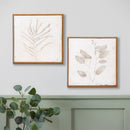 VivaStyle Indoor Wall Decor, Pressed Plant Canvas, 16"Lx16"H, Asst of 2