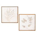 VivaStyle Indoor Wall Decor, Pressed Plant Canvas, 16"Lx16"H, Asst of 2