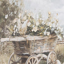 Petal and Plow Wall Decor, Flowers on Cart, Wood, 16" L x20" H