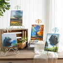 Petal & Plow Indoor Wall Decor, Textile, Colorful Tree Landscape Canvas, 6" L x 8" H, Asst of 4