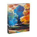 Petal & Plow Indoor Wall Decor, Textile, Colorful Tree Landscape Canvas, 6" L x 8" H, Asst of 4