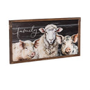 Petal & Plow Indoor Wall Decor, Wood, Farm "Family" Wall Decor, 24" L x 12" H