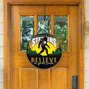 Pittsburgh Steelers Bigfoot Round Door Décor with Hanging Rope, 18x18