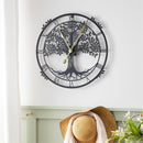 What She Shed Indoor Wall Decor, Metal, Tree Outdoor Clock, 20"
