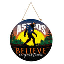 Houston Astros Bigfoot Round Door Décor with Hanging Rope, 18x18