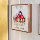 Petal & Plow Indoor Wall Decor, Farm Animal Canvas with Wood Frame, 10" H x 10" W