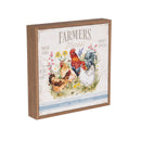 Petal & Plow Indoor Wall Decor, Farm Animal Canvas with Wood Frame, 10" H x 10" W