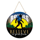 Kansas City Royals Bigfoot Round Door Décor with Hanging Rope, 18x18