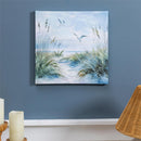 Blue Coastal Flying Seagull Wall Decor, Canvas, 16" L x 16" H