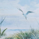 Blue Coastal Flying Seagull Wall Decor, Canvas, 16" L x 16" H