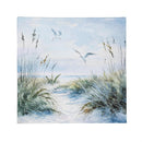 Blue Coastal Flying Seagull Wall Decor, Canvas, 16" L x 16" H