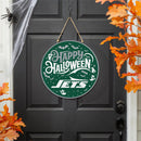 New York Jets Halloween Round Door Décor with Hanging Rope, 18x18