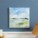 Blue Coastal Landscape Wall Decor, Canvas, 20" L x 24" H