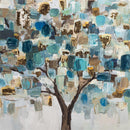 VivaStyle Indoor Wall Decor, Hand Stamped Abstract Tree Canvas, 36" L x 24" H