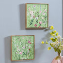 What She Shed Green Wildflowers Canvas Wall Decor, 12" L x 12" H, Asst of 2