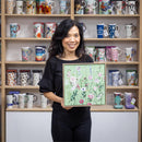 What She Shed Green Wildflowers Canvas Wall Decor, 12" L x 12" H, Asst of 2