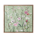 What She Shed Green Wildflowers Canvas Wall Decor, 12" L x 12" H, Asst of 2