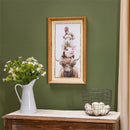 Petal & Plow Indoor Wall Decor, Wood & Glass, Stacked Farm Animals Wall Art, 10" L x 18" H