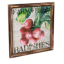 Petal & Plow Indoor Wall Decor, Wood, Farm Fresh Vegetables Wall Art, Asst of 4